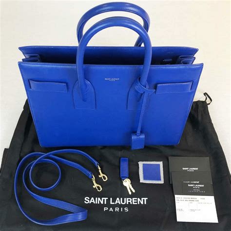 sac bleu yves saint laurent|ysl bag sac de jour.